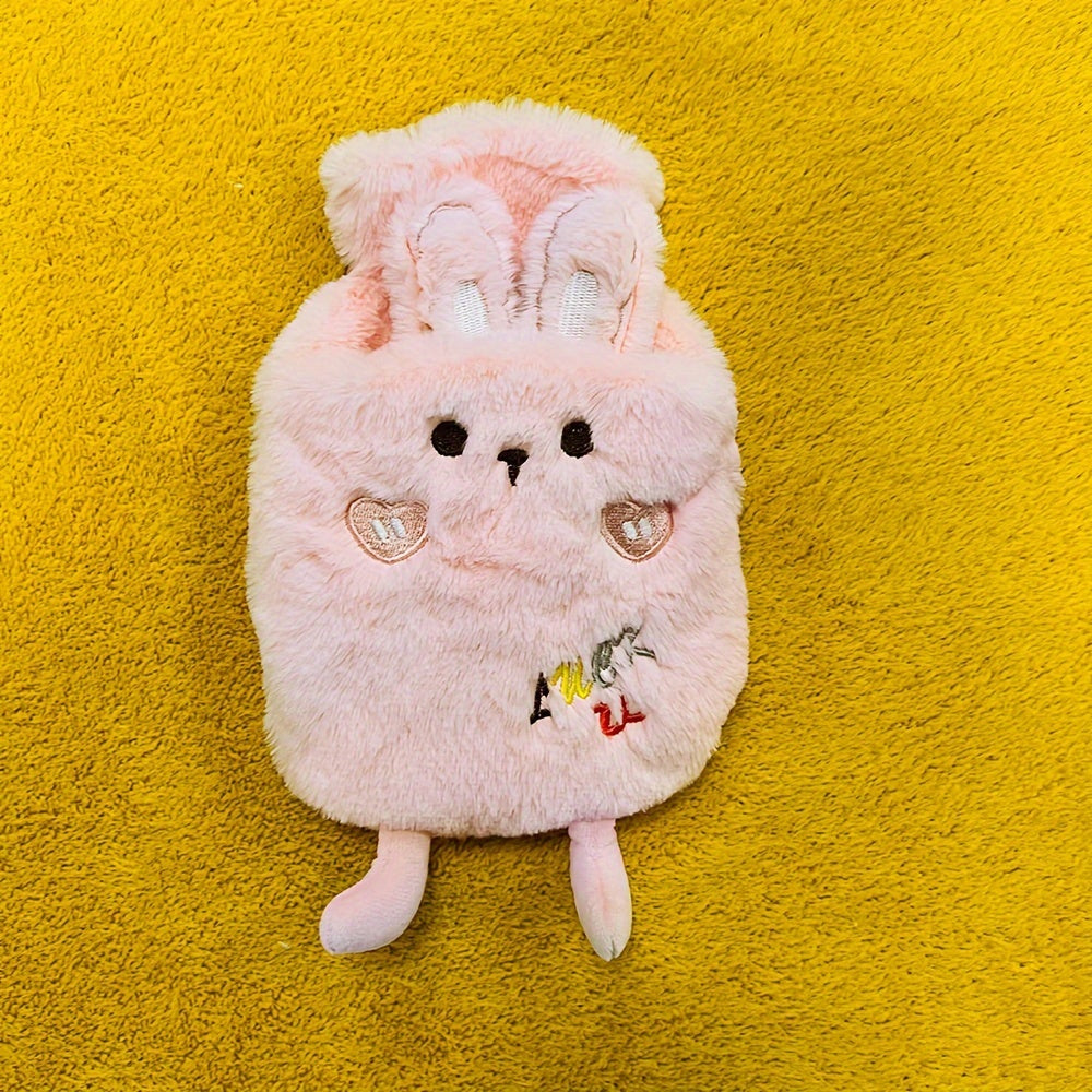 16.91oz Plush Hot Water, Cute Hand Warmer That Is Detachable And Washable, Thickened for Menstrual Use, Featuring Embroidered Dinosaurs, Chicks, And Bears in Various Colors, Water Injection Type Hot Water