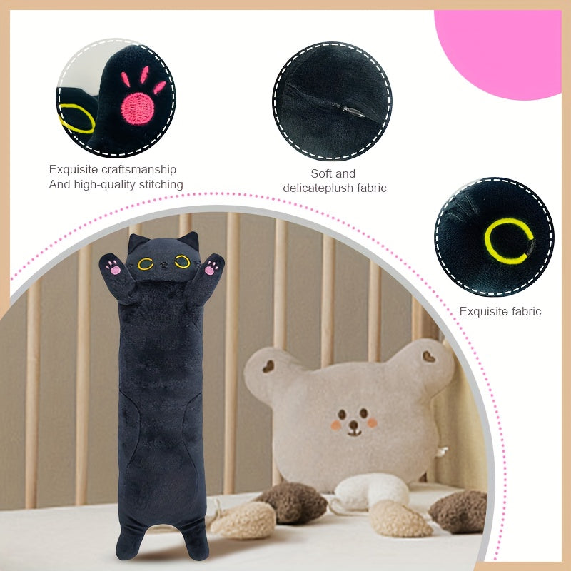 Black Cat Heating Cover Pad | 3-Speed Adjustable Heating, Suitable for Back, Neck, and Shoulder, Portable USB Power, Cute Filling Fun Gift, Ideal for Female and Cat Enthusiasts