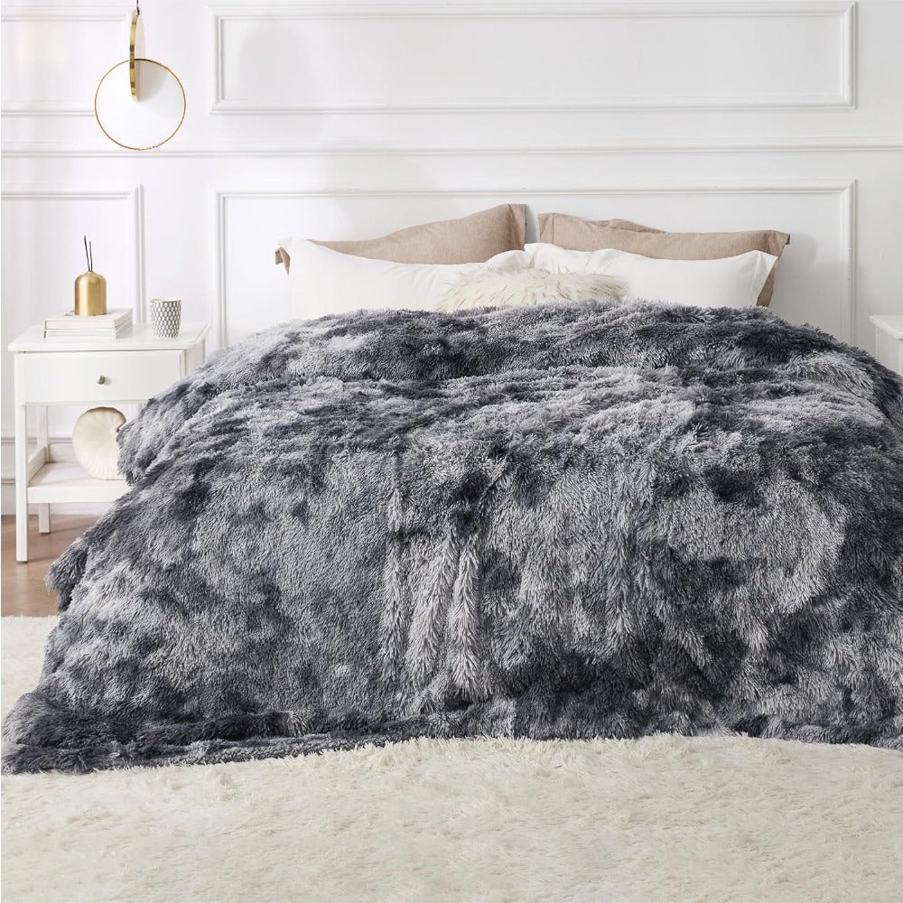 GentleSoft Fluffy Faux Fur Throw Blanket, Ultra Plush Sherpa Fleece Blanket for Couch & Bed, Super Soft Cozy Gift for Valentine'S Day, Easter Basket Stuffers, Christmas Present for Women Men, All Season Warmth