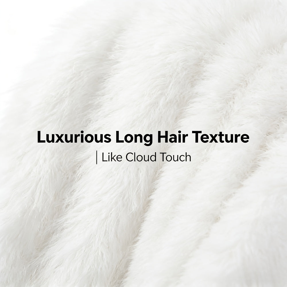 GentleSoft Fluffy Faux Fur Throw Blanket, Ultra Plush Sherpa Fleece Blanket for Couch & Bed, Super Soft Cozy Gift for Valentine'S Day, Easter Basket Stuffers, Christmas Present for Women Men, All Season Warmth