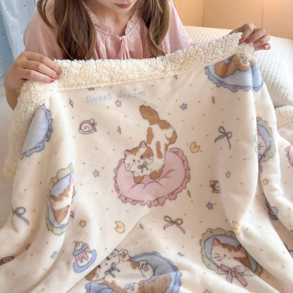 1pc New Class A Milk Fleece Lamb Blanket