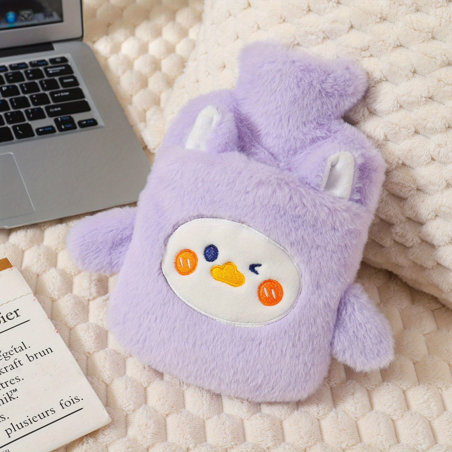 Soft And Cuddly Hot Water with an Adorable Cartoon Style, Designed for Warming Hands And Feet, Holds 33.81oz, Made from PVC, Suitable for Women And Home Use, Can Be Used for Both Hot And Cold Water