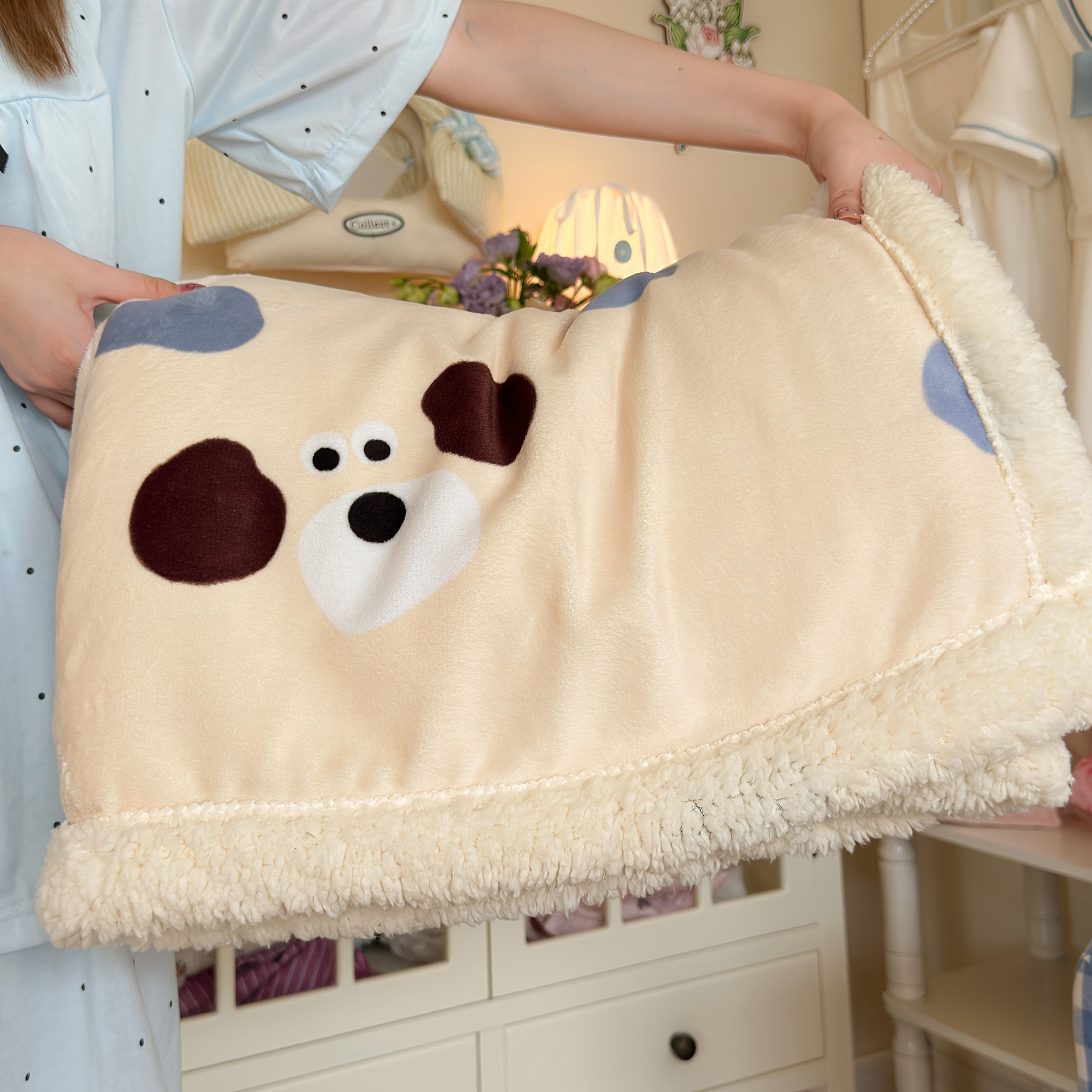1pc New Class A Milk Fleece Lamb Blanket
