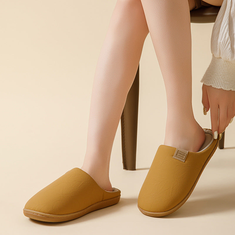 Japanese Style Silent High Quality Slippers Autumn Winter, Non-Slip Warm Soft Sole Indoor Home Floor Slippers Couple, Women Shoes