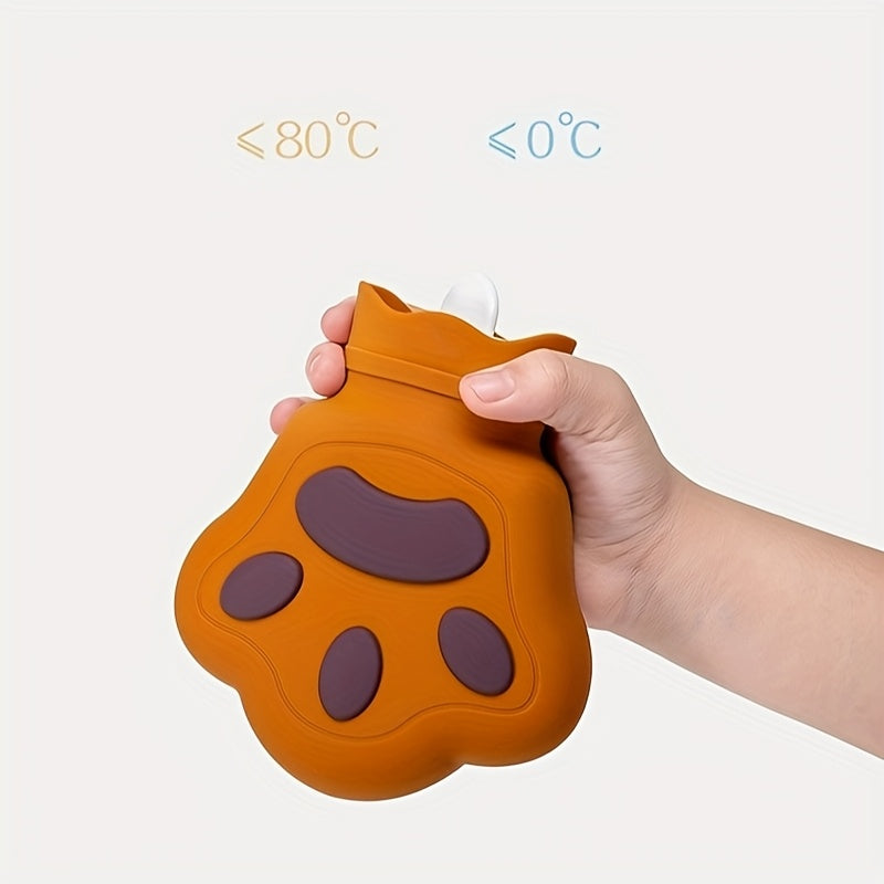 AI BEI PARENT CO. 15.22oz Silicone Hot Water Bottle with Cute Dog Design - Microwave Safe, No Electricity Needed, Portable Hand Warmer for Travel, Holiday Gifts, and Home Use, Travel Water Bottle | Playful Dog Design | Durable Silicone