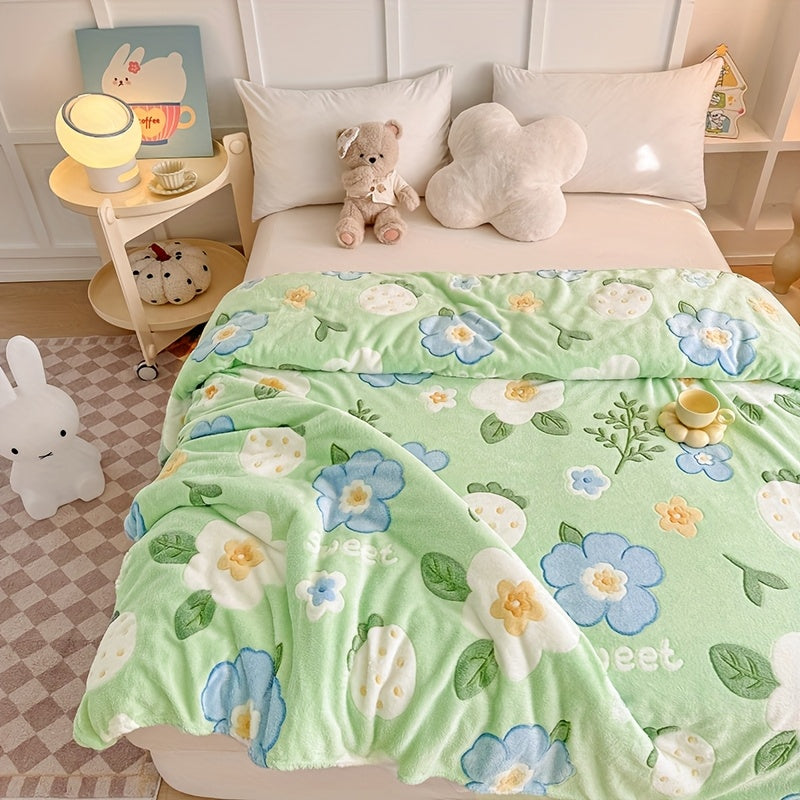 1pc Fresh Blanket 1pc Air Conditioner Blanket, Soft and Fresh Style | Comfortable, Cute, Machine Washable, Perfect as a Gift