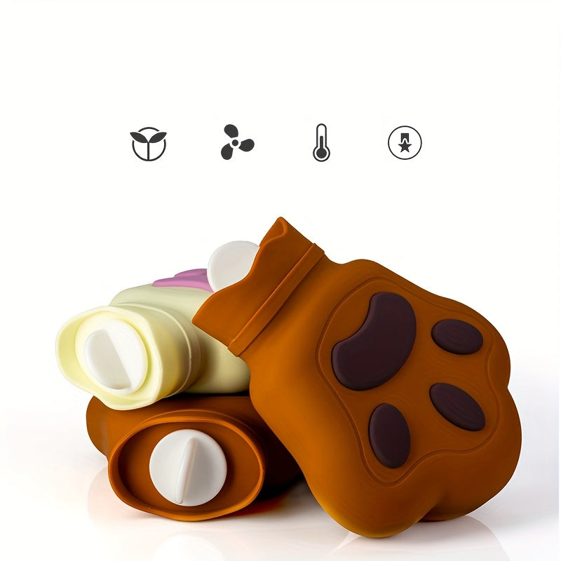 AI BEI PARENT CO. 15.22oz Silicone Hot Water Bottle with Cute Dog Design - Microwave Safe, No Electricity Needed, Portable Hand Warmer for Travel, Holiday Gifts, and Home Use, Travel Water Bottle | Playful Dog Design | Durable Silicone