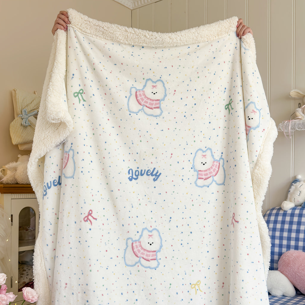 1pc New Class A Milk Fleece Lamb Blanket