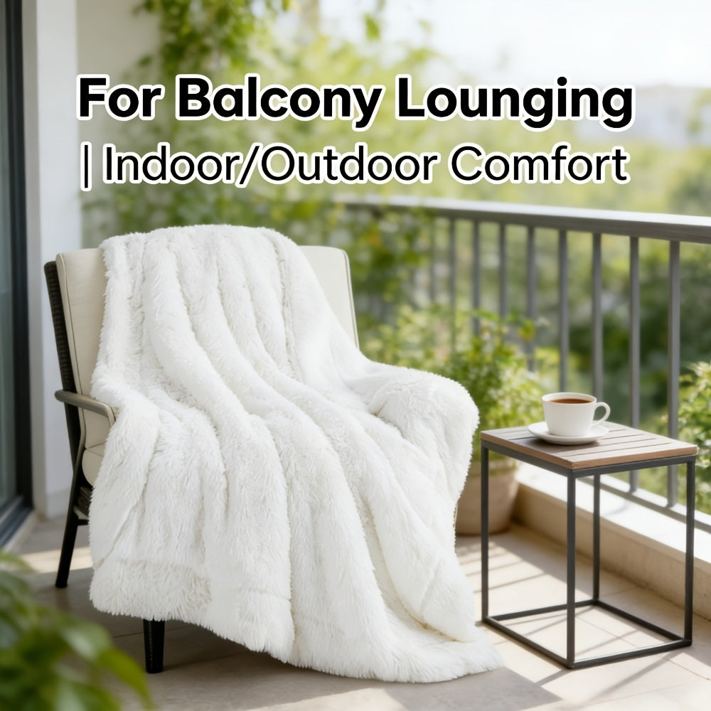 GentleSoft Fluffy Faux Fur Throw Blanket, Ultra Plush Sherpa Fleece Blanket for Couch & Bed, Super Soft Cozy Gift for Valentine'S Day, Easter Basket Stuffers, Christmas Present for Women Men, All Season Warmth