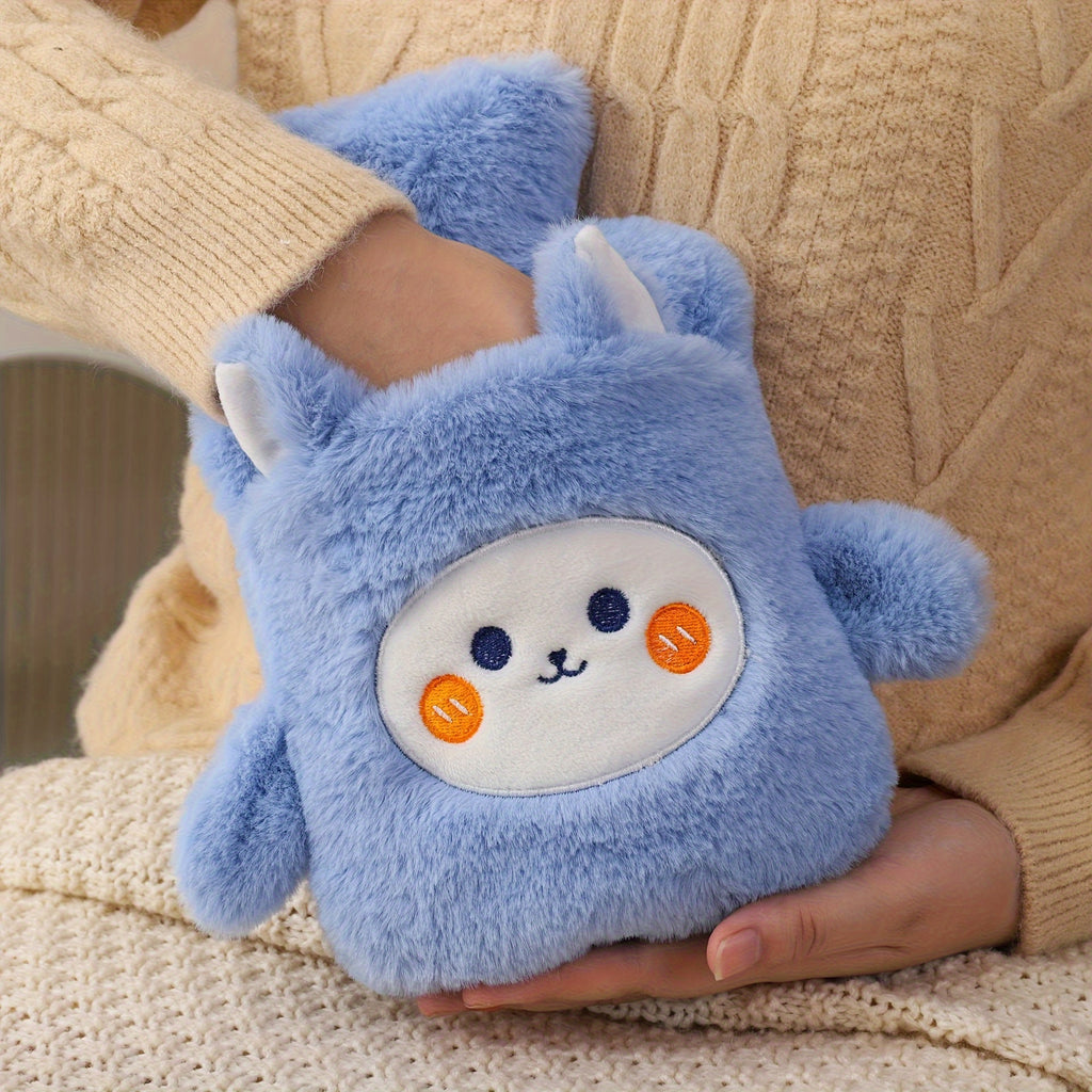 Soft And Cuddly Hot Water with an Adorable Cartoon Style, Designed for Warming Hands And Feet, Holds 33.81oz, Made from PVC, Suitable for Women And Home Use, Can Be Used for Both Hot And Cold Water