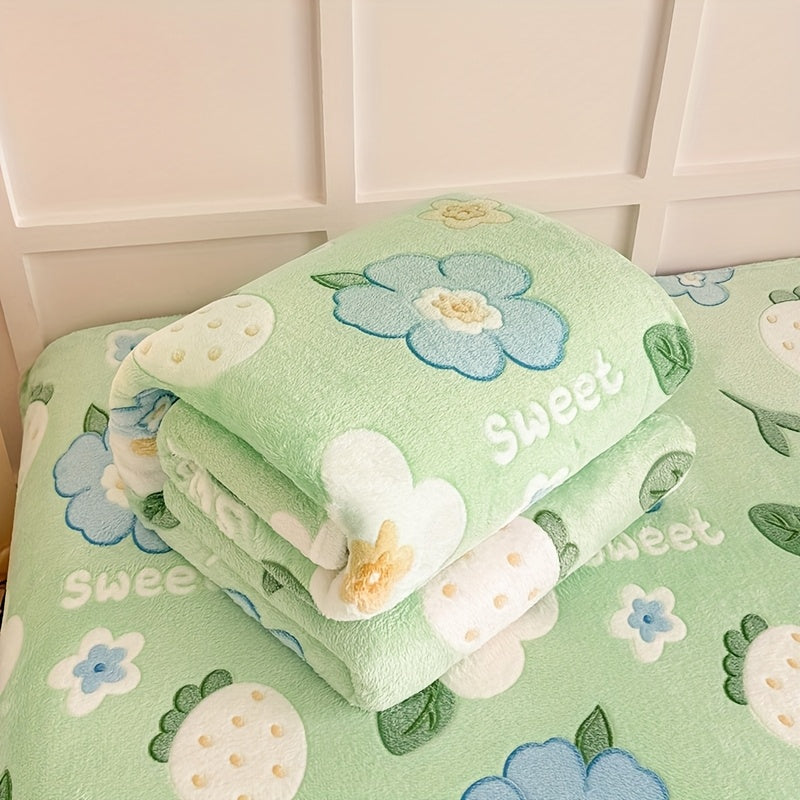 1pc Fresh Blanket 1pc Air Conditioner Blanket, Soft and Fresh Style | Comfortable, Cute, Machine Washable, Perfect as a Gift