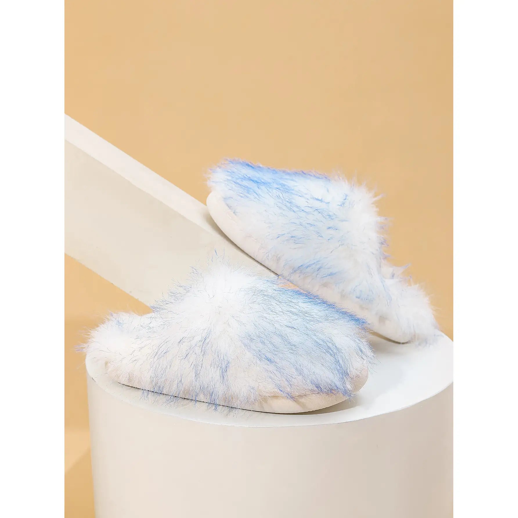 Fluffy Slippers for Women, Long Furry Warm Slippers, Non-Slip Home Thick Slippers