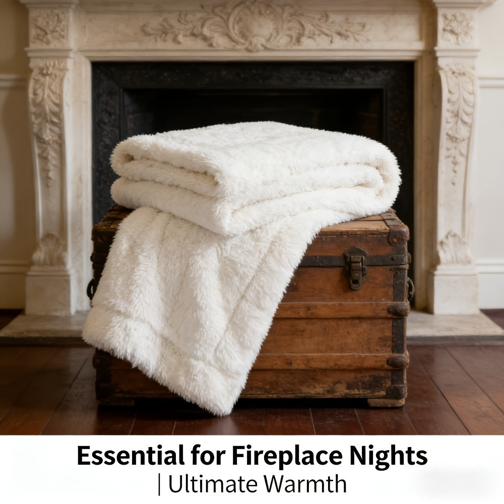 GentleSoft Fluffy Faux Fur Throw Blanket, Ultra Plush Sherpa Fleece Blanket for Couch & Bed, Super Soft Cozy Gift for Valentine'S Day, Easter Basket Stuffers, Christmas Present for Women Men, All Season Warmth