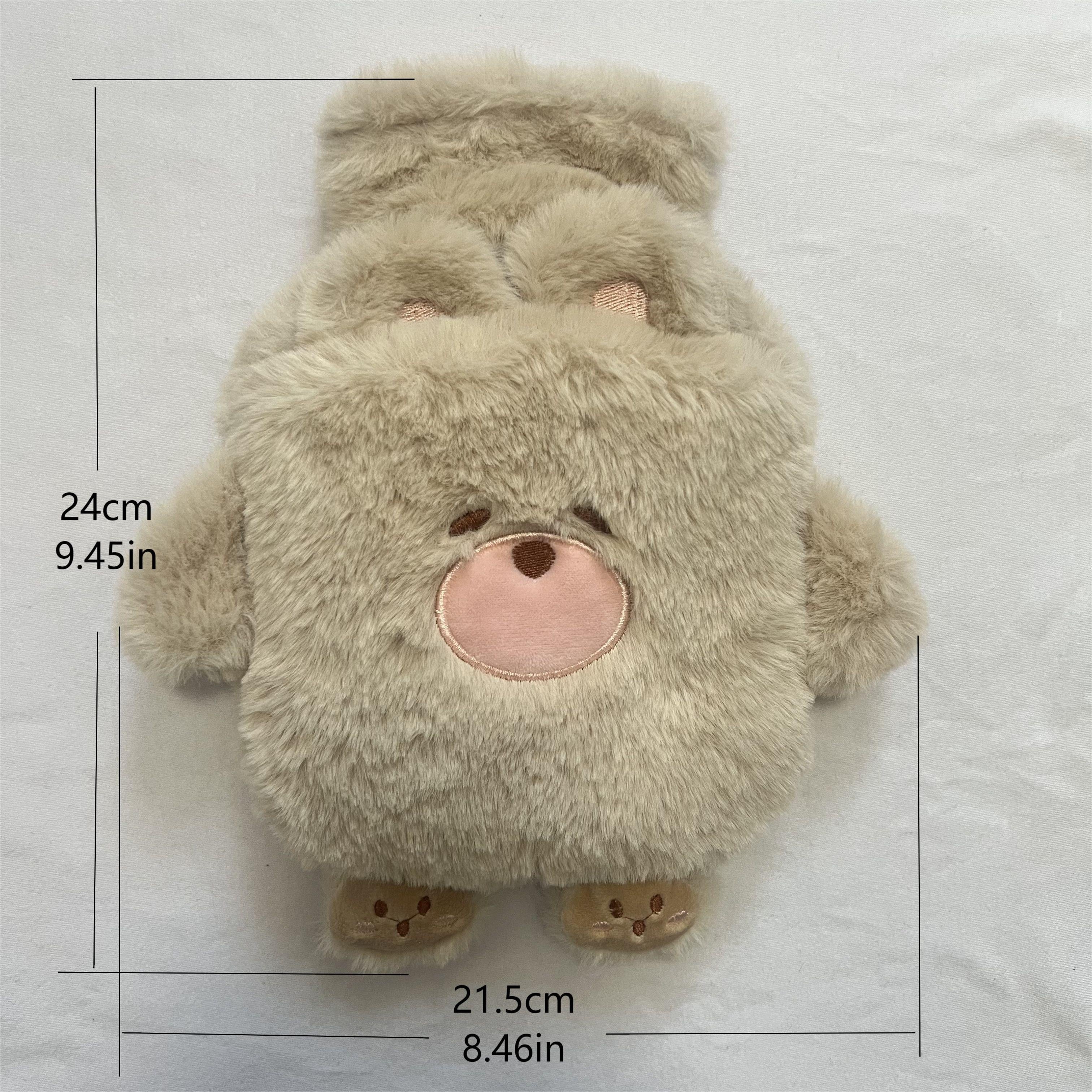 16.91oz Plush Hot Water, Cute Hand Warmer That Is Detachable And Washable, Thickened for Menstrual Use, Featuring Embroidered Dinosaurs, Chicks, And Bears in Various Colors, Water Injection Type Hot Water