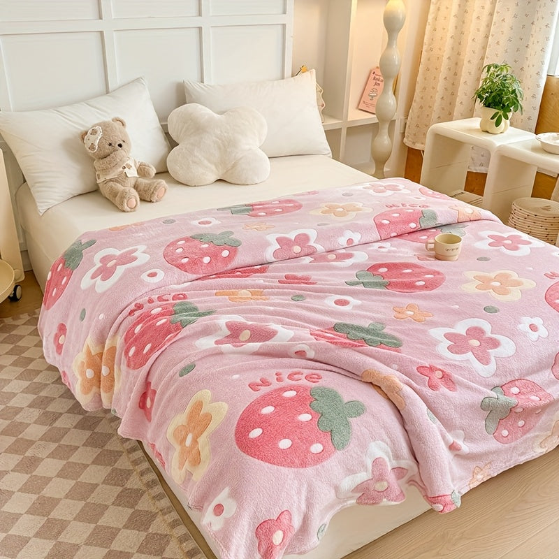 1pc Fresh Blanket 1pc Air Conditioner Blanket, Soft and Fresh Style | Comfortable, Cute, Machine Washable, Perfect as a Gift