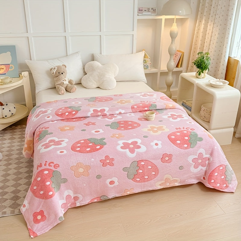 1pc Fresh Blanket 1pc Air Conditioner Blanket, Soft and Fresh Style | Comfortable, Cute, Machine Washable, Perfect as a Gift