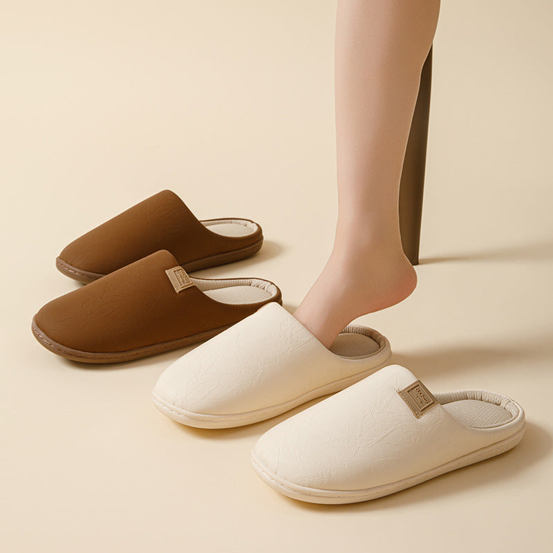 Japanese Style Silent High Quality Slippers Autumn Winter, Non-Slip Warm Soft Sole Indoor Home Floor Slippers Couple, Women Shoes