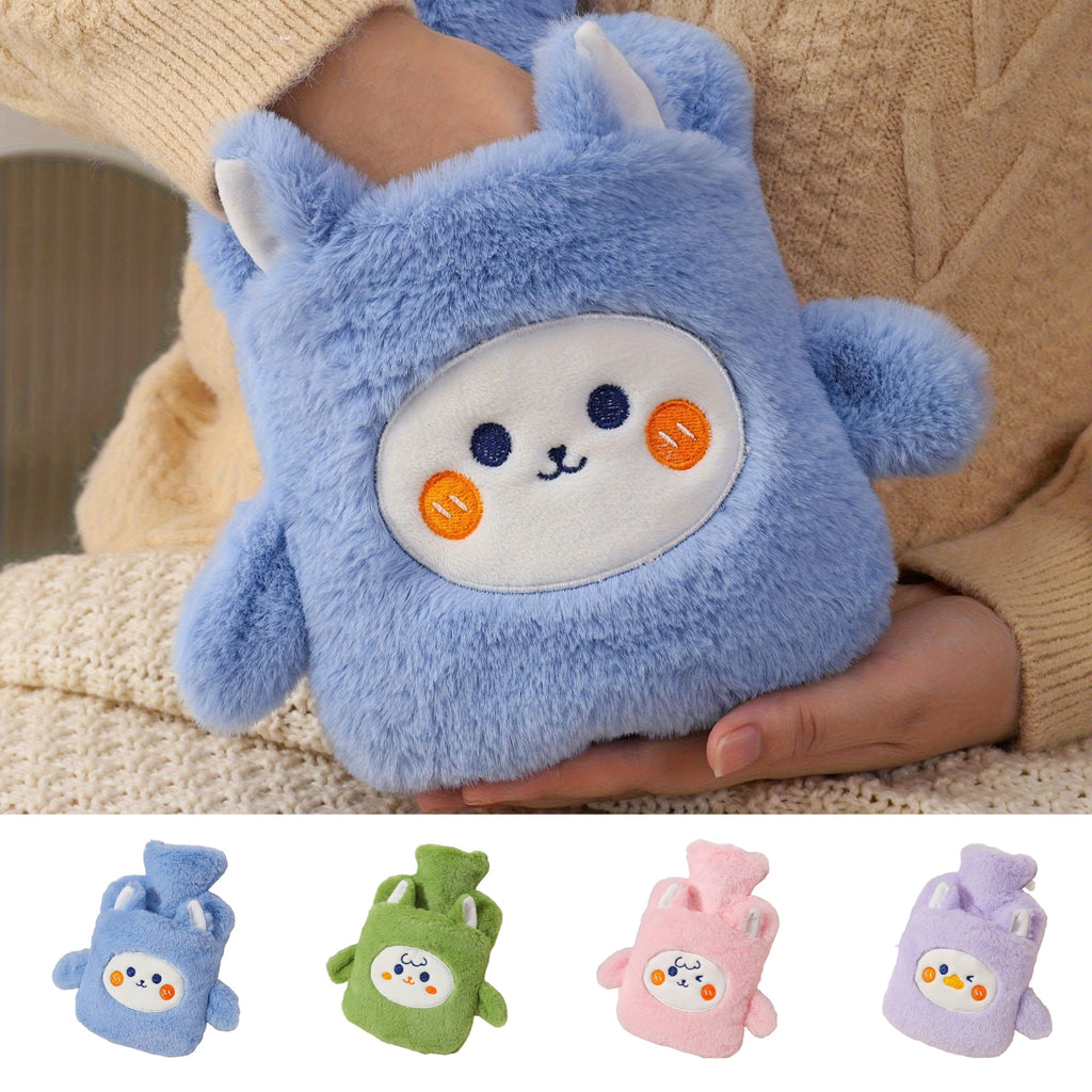 Soft And Cuddly Hot Water with an Adorable Cartoon Style, Designed for Warming Hands And Feet, Holds 33.81oz, Made from PVC, Suitable for Women And Home Use, Can Be Used for Both Hot And Cold Water
