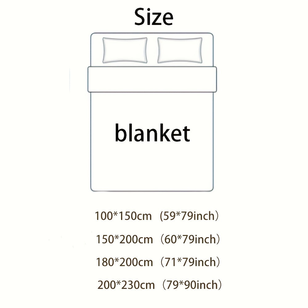 A Fresh And Stylish Double-Layer Thick AB Version Lamb Wool Blanket, Suitable for Sofas, Beds, Rooms, Living Rooms, Bedrooms, Offices, And Camping, Serving Multiple Purposes