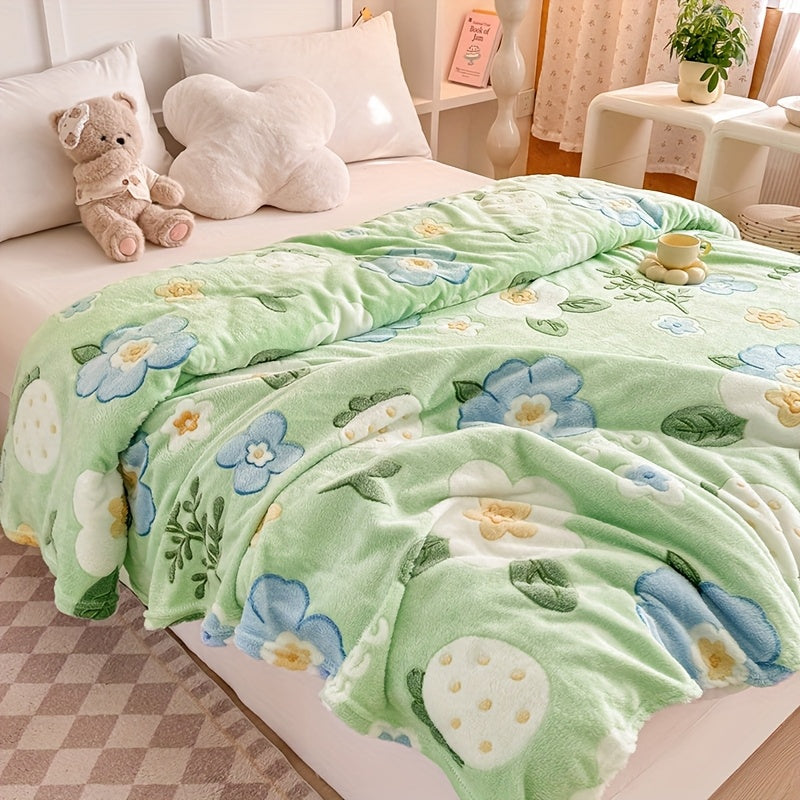 1pc Fresh Blanket 1pc Air Conditioner Blanket, Soft and Fresh Style | Comfortable, Cute, Machine Washable, Perfect as a Gift