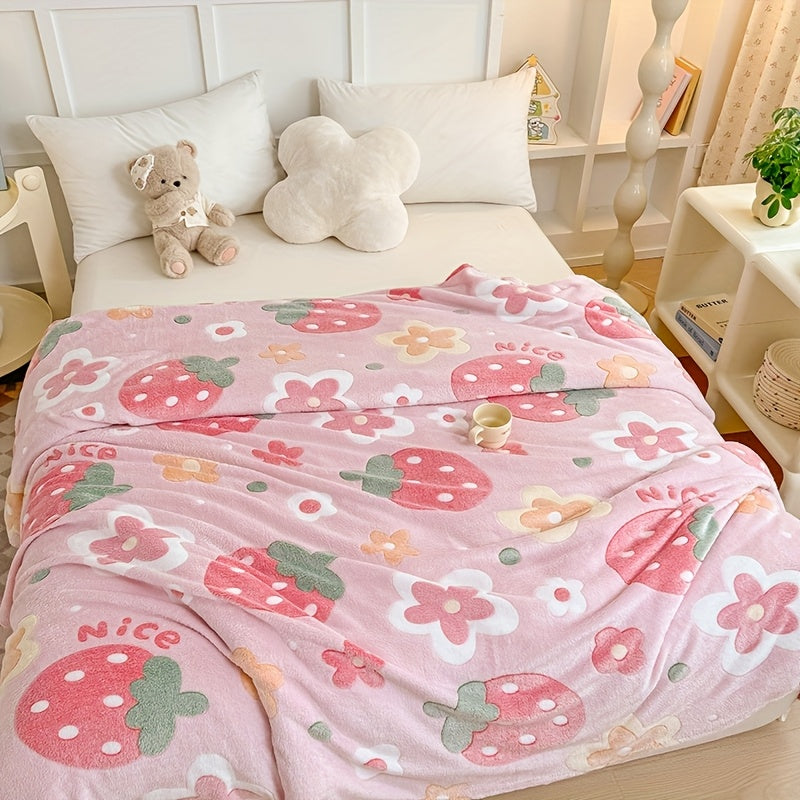 1pc Fresh Blanket 1pc Air Conditioner Blanket, Soft and Fresh Style | Comfortable, Cute, Machine Washable, Perfect as a Gift