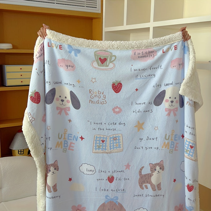 1pc New Class A Milk Fleece Lamb Blanket