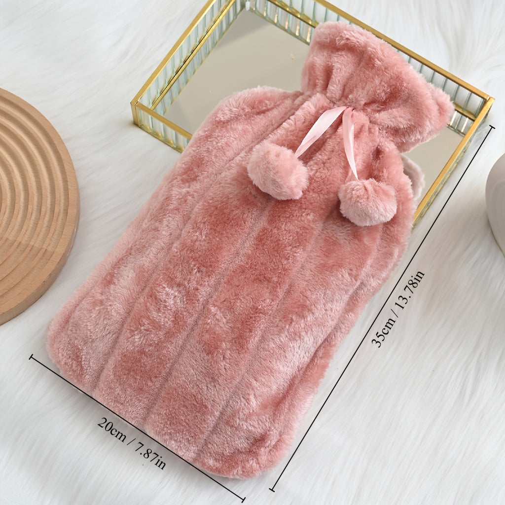 Large Hot Water Bottle, Ball, Hot Water Bottle, Water Filling, Warm Quilt Filling, Hot Water Bag, ' Belly Warming, Bed Warming, Thick Plush 2000ml