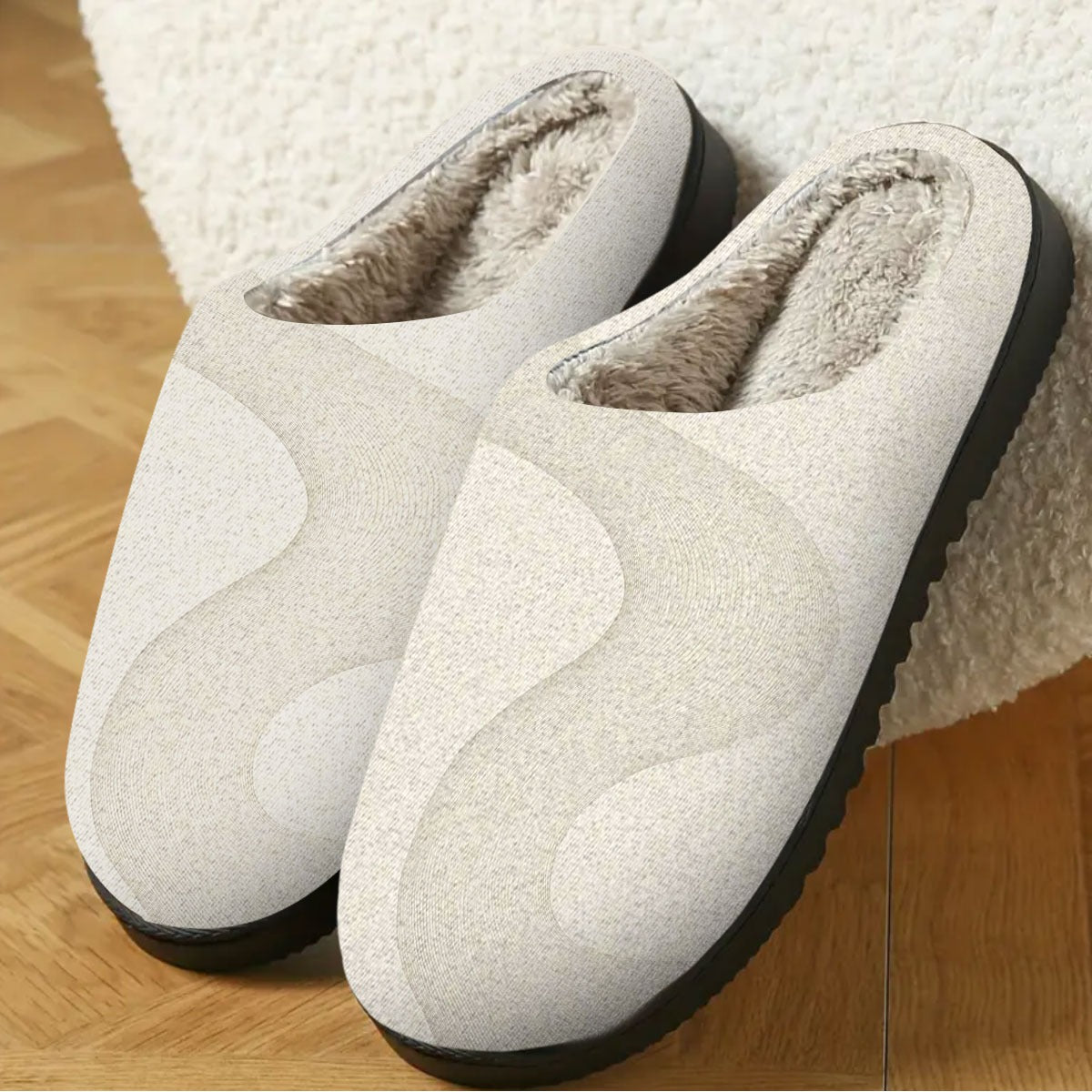 A pair of beautiful shoescotton slippers, festival gift, soft fabric, family, keep warm, Women's slippers, casual slippers, comfortable, Winter slippers, Men's slippers