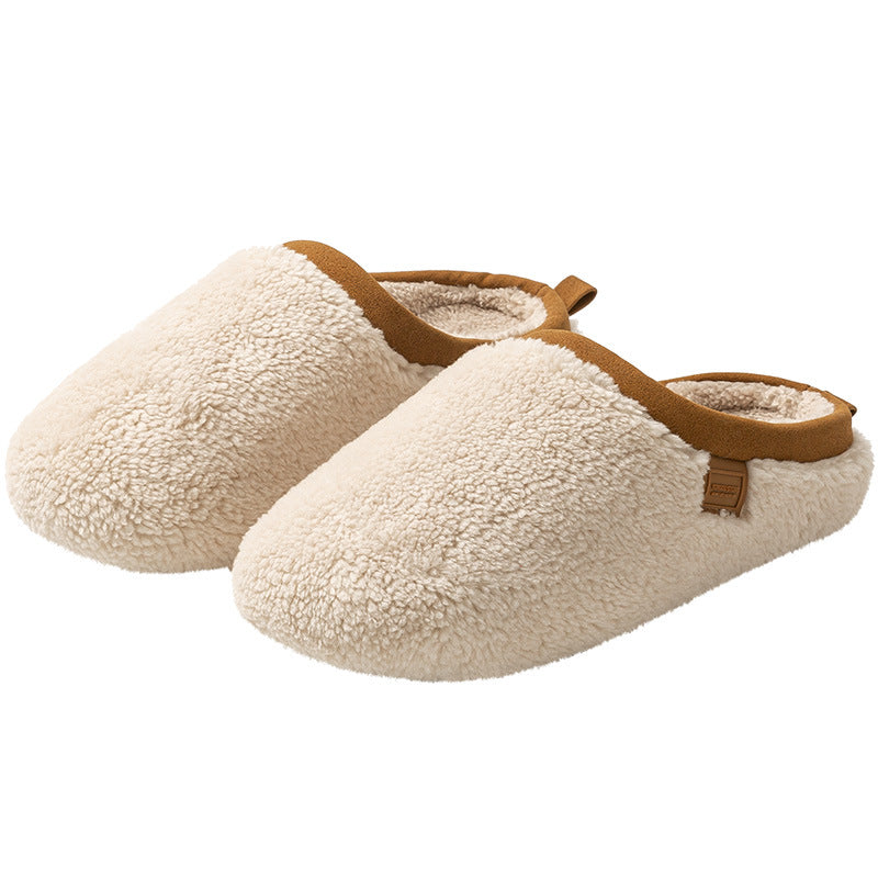 Yuangang Plush Slippers Women and Men 2025 New Autumn Winter | Indoor Non-Slip Warm Fleece Slippers with EVA Upper, Sole and Fabric Inner
