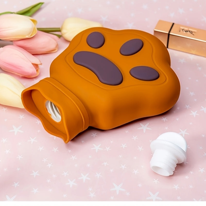 AI BEI PARENT CO. 15.22oz Silicone Hot Water Bottle with Cute Dog Design - Microwave Safe, No Electricity Needed, Portable Hand Warmer for Travel, Holiday Gifts, and Home Use, Travel Water Bottle | Playful Dog Design | Durable Silicone