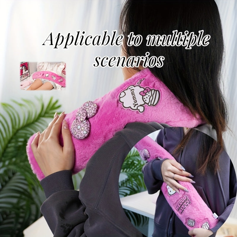 Sanrio Cute Hello Kitty Hot Water Bottle 101.44oz Refillable Water Heating Bag Portable Appearance Winter Hand Warmer Belly Neck Warm Companion Creative Travel Winter Halloween Christmas Thanksgiving Christmas Eve Teen Holiday Birthday Gifts Home