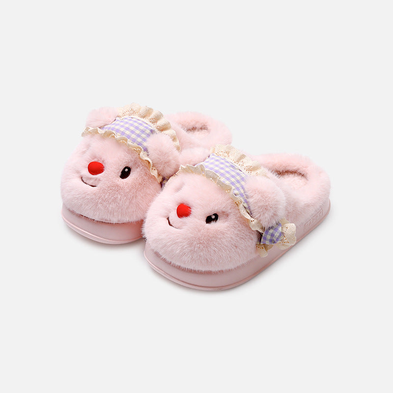 Cozy Slippers Featuring a Little Bear Design for Women, Perfect for Autumn And Winter with a Warm Fleece for Indoor Use., Women Shoes