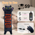 Black Cat Heating Cover Pad | 3-Speed Adjustable Heating, Suitable for Back, Neck, and Shoulder, Portable USB Power, Cute Filling Fun Gift, Ideal for Female and Cat Enthusiasts