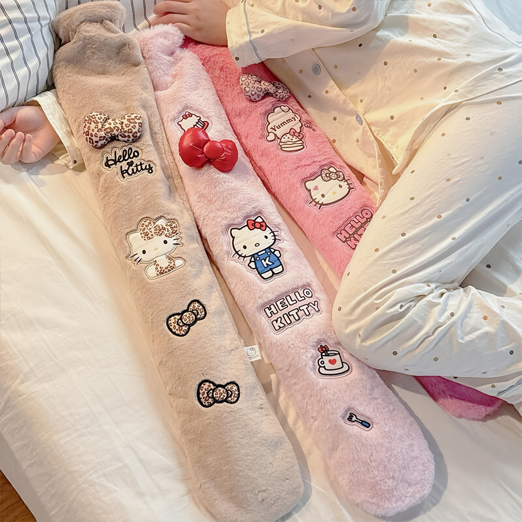 Sanrio Cute Hello Kitty Hot Water Bottle 101.44oz Refillable Water Heating Bag Portable Appearance Winter Hand Warmer Belly Neck Warm Companion Creative Travel Winter Halloween Christmas Thanksgiving Christmas Eve Teen Holiday Birthday Gifts Home