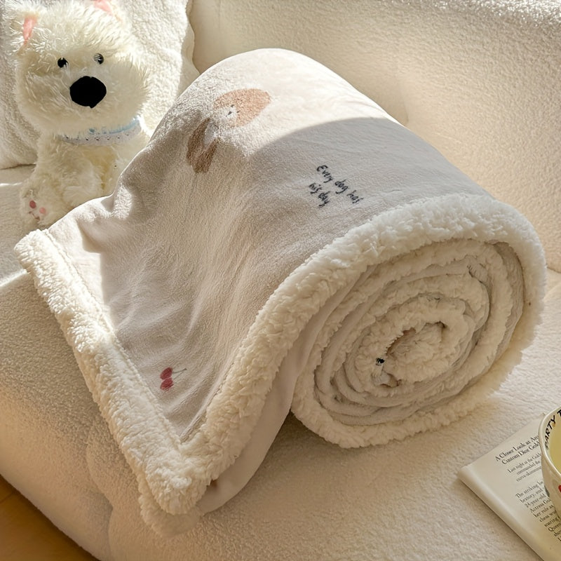 1pc New Class A Milk Fleece Lamb Blanket
